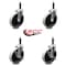 Service Caster 5 Inch Thermoplastic Wheel 3/5 Inch Expanding Stem Caster Set with 2 Brakes SCC-EX05S510-TPRS-34-2-SLB-2 - alternate 1